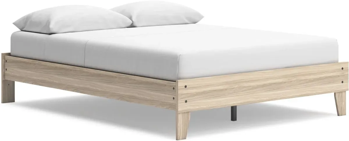 Signature Design by Ashley® Battelle Tan Queen Platform Bed