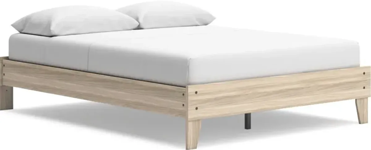 Signature Design by Ashley® Battelle Tan Queen Platform Bed