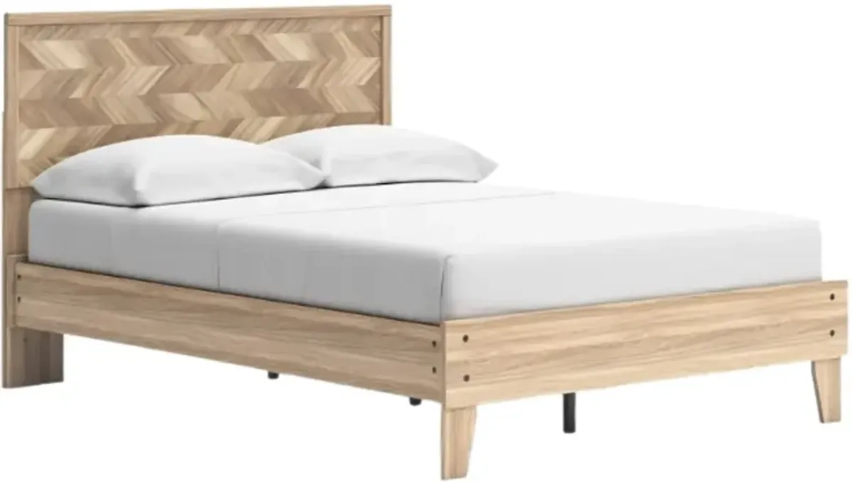 Signature Design by Ashley® Battelle Tan Full Panel Platform Bed