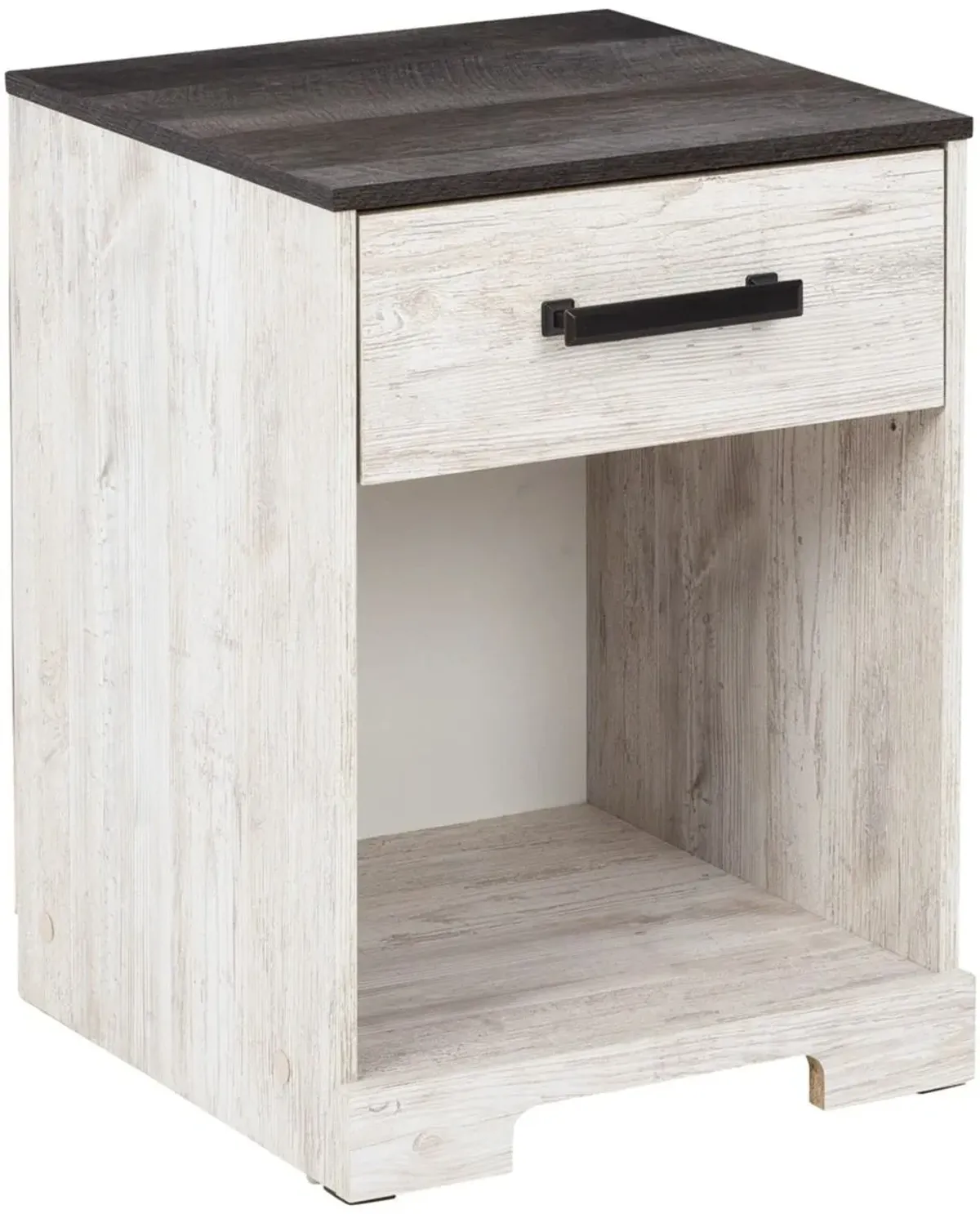 Signature Design by Ashley® Shawburn Whitewash/Charcoal Gray Nightstand