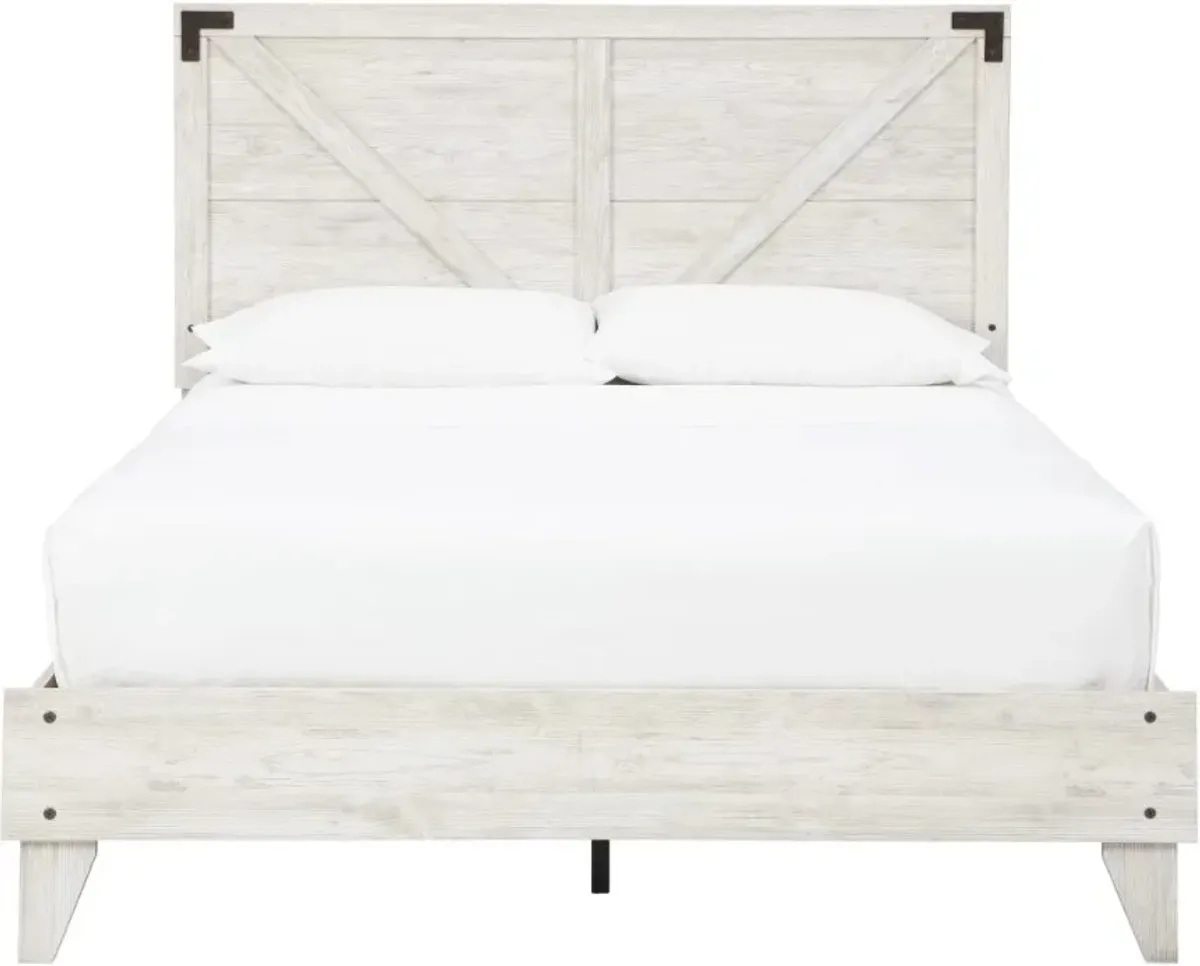 Signature Design by Ashley® Shawburn White Charcoal Gray Full Platform Bed