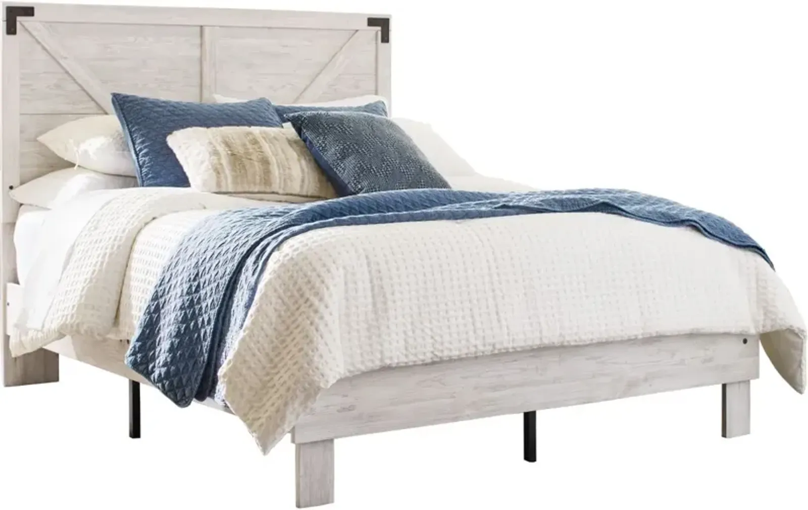 Signature Design by Ashley® Shawburn White Charcoal Gray Full Platform Bed