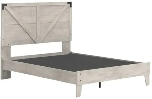 Signature Design by Ashley® Shawburn Gray Queen Platform Panel Bed