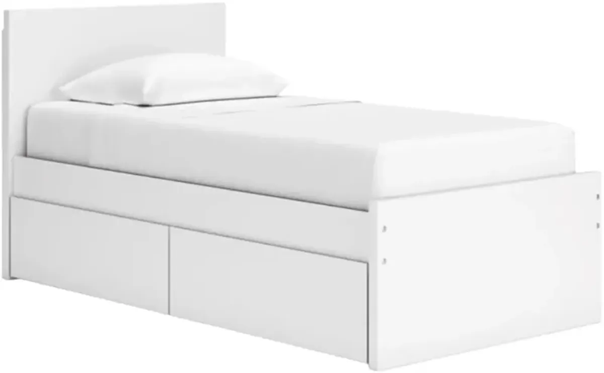 Signature Design by Ashley® Onita White Twin Panel Storage Bed