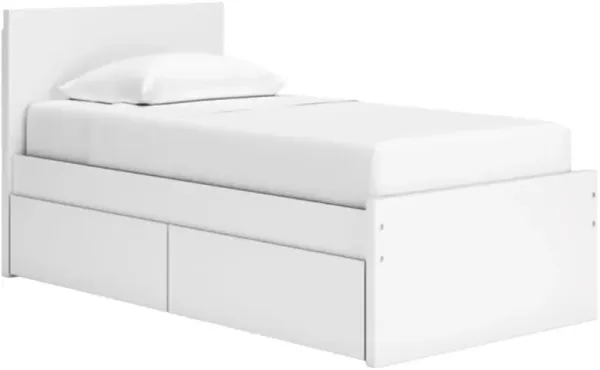 Signature Design by Ashley® Onita White Twin Storage Panel Bed