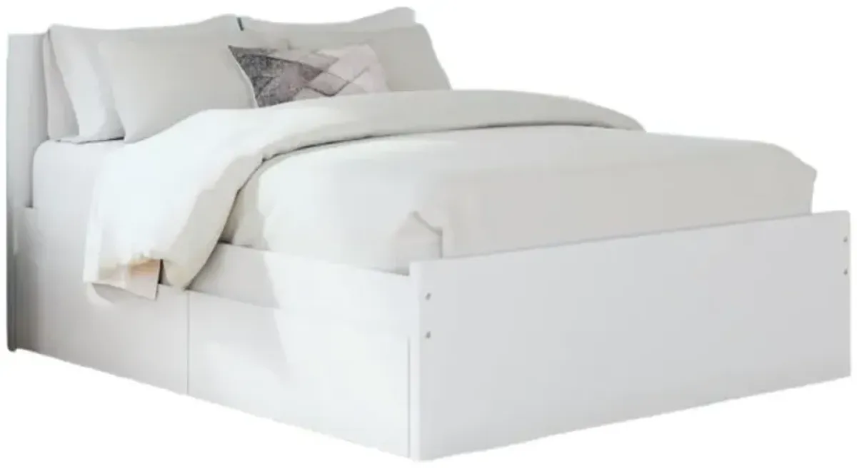 Signature Design by Ashley® Onita White 84" King Panel Platform Bed with Storage