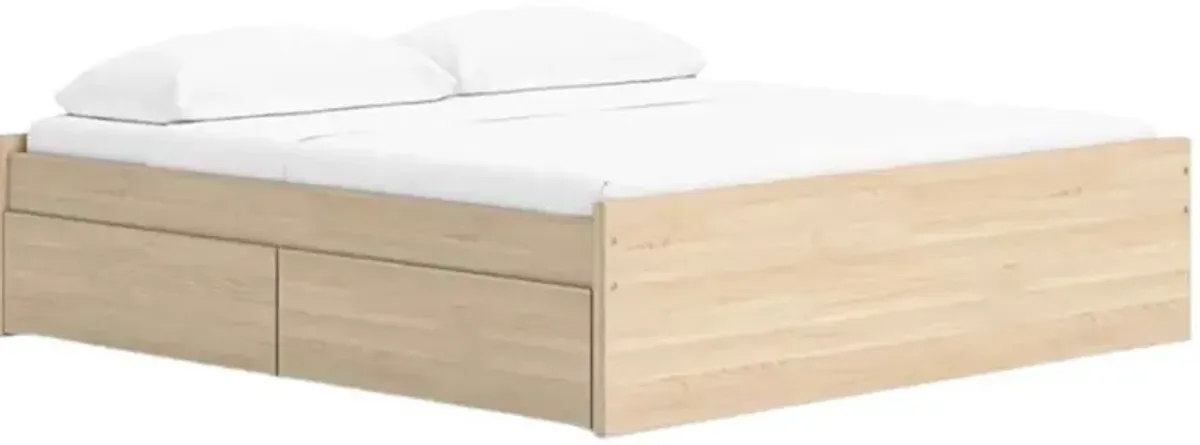 Signature Design by Ashley® Onita Natural King Platform Storage Bed