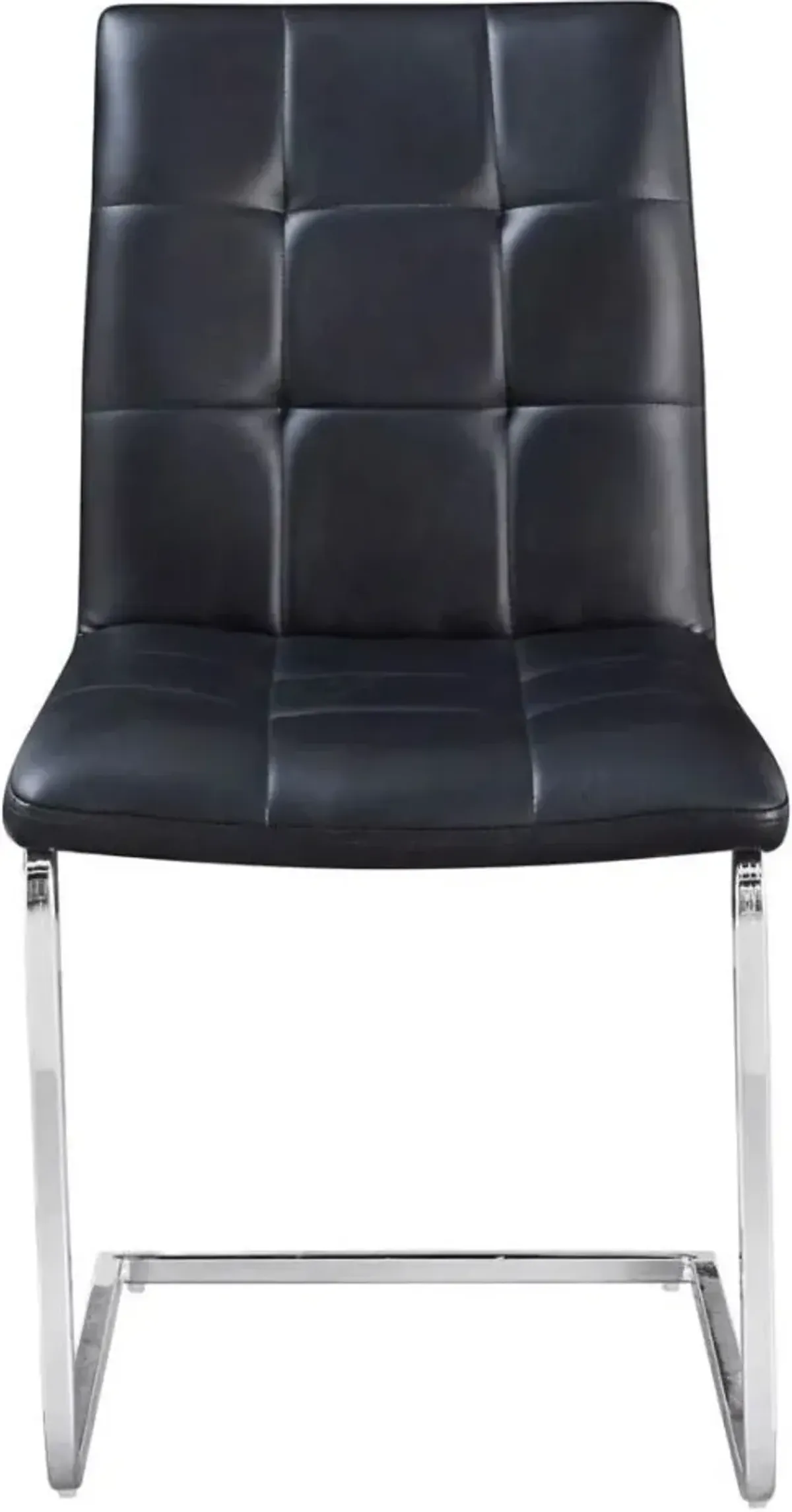 Steve Silver Co. Escondido Black/Chrome Upholstered Dining Side Chair
