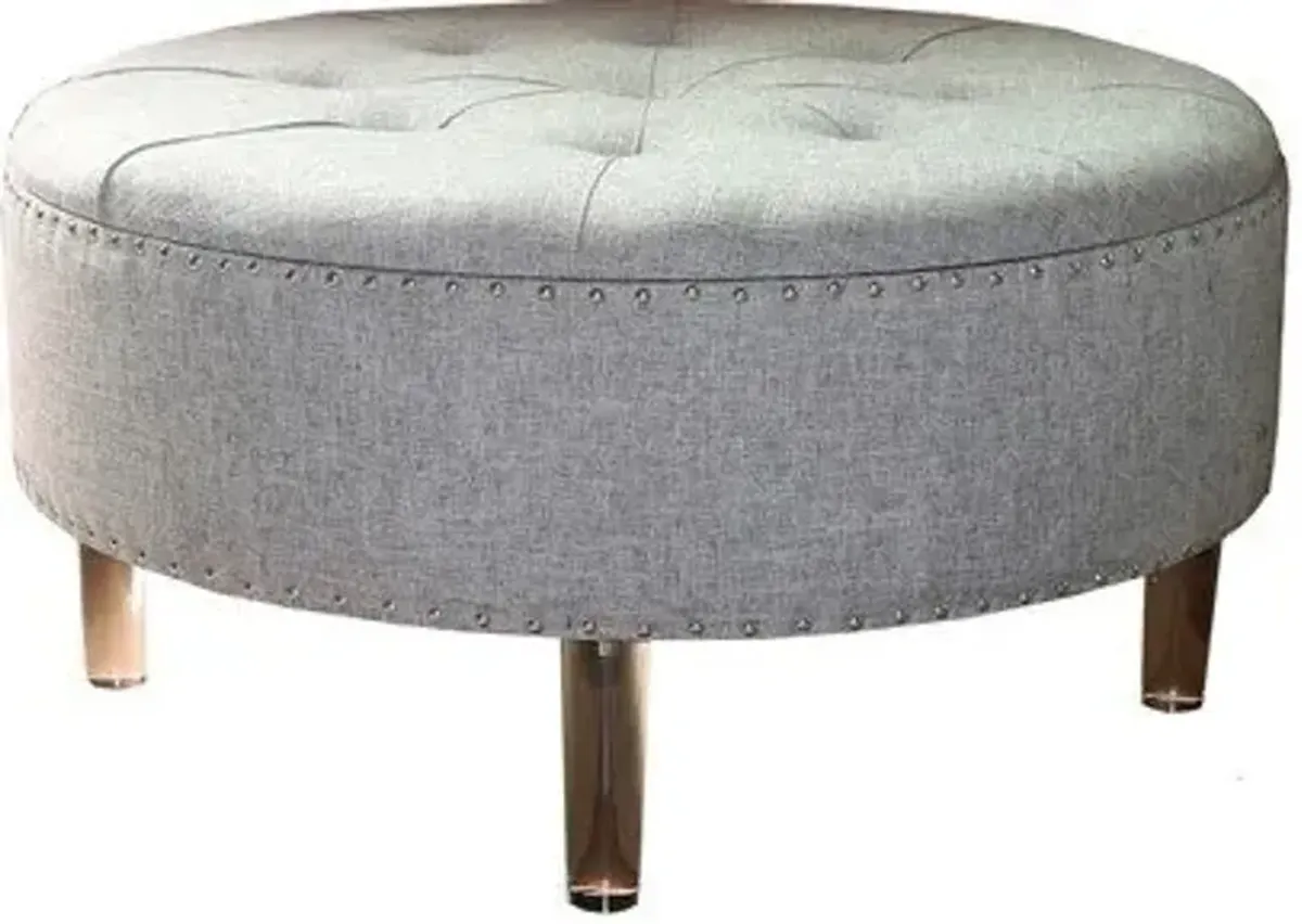 Crestview Collection Light Gray Storage Stool