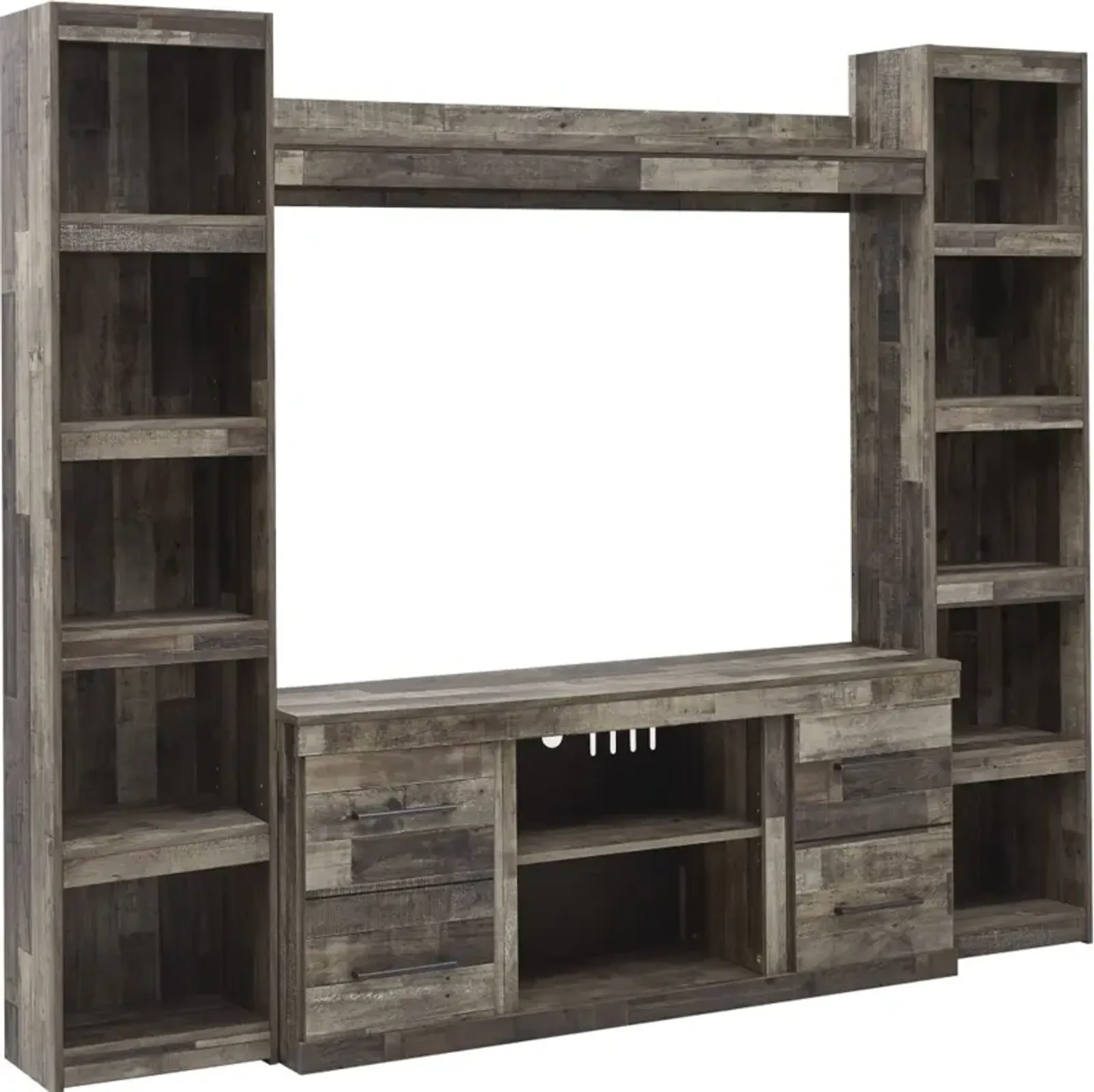 Signature Design by Ashley® Derekson 4-Piece Multi Gray Entertainment Center