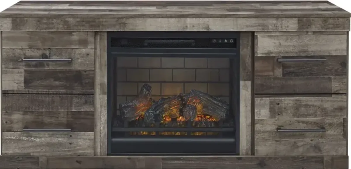 Signature Design by Ashley® Derekson Multi Gray TV Stand with Electric Fireplace