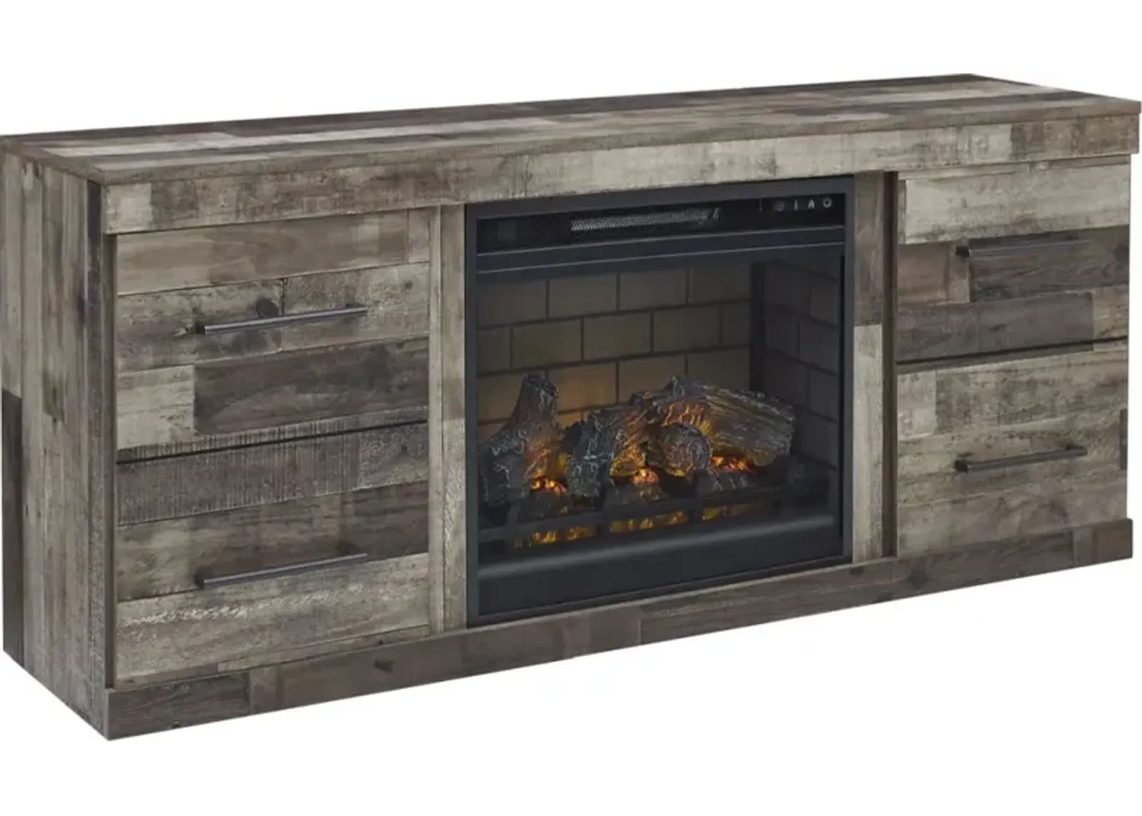 Signature Design by Ashley® Derekson Multi Gray TV Stand with Electric Fireplace