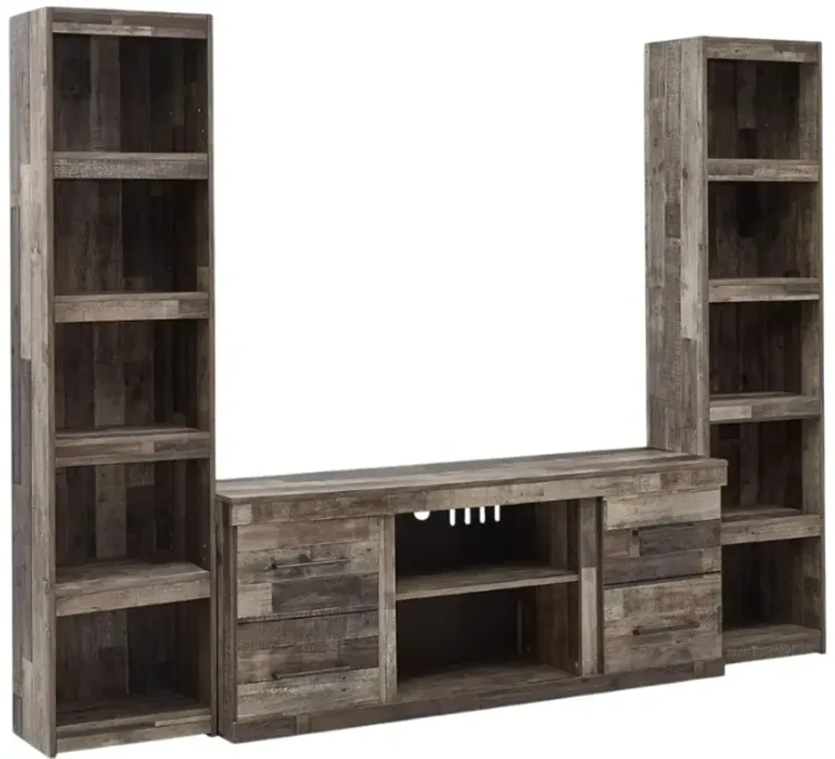 Signature Design by Ashley® Derekson 3-Piece Multi Gray Entertainment Center