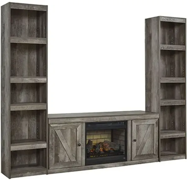 Signature Design by Ashley® Wynnlow 3-Piece Gray Entertainment Center with Electric Fireplace