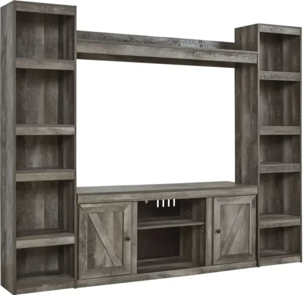 Signature Design by Ashley® Wynnlow 4-Piece Gray Entertainment Center with Bridge