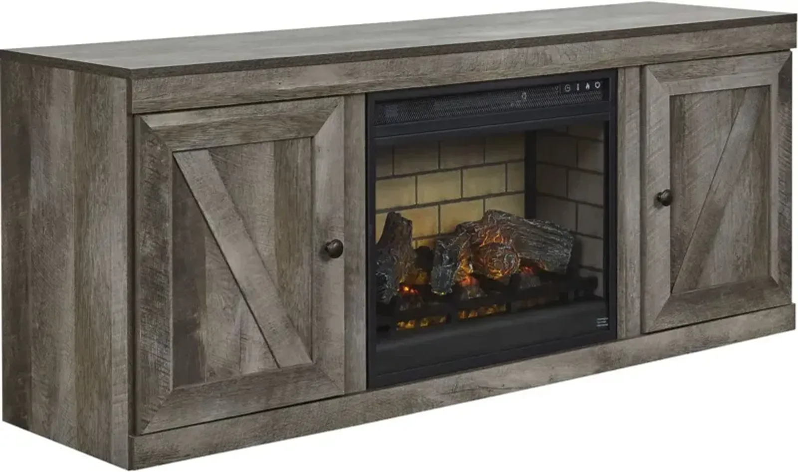 Signature Design by Ashley® Wynnlow Gray 60" TV Stand with Electric Infrared Fireplace Insert