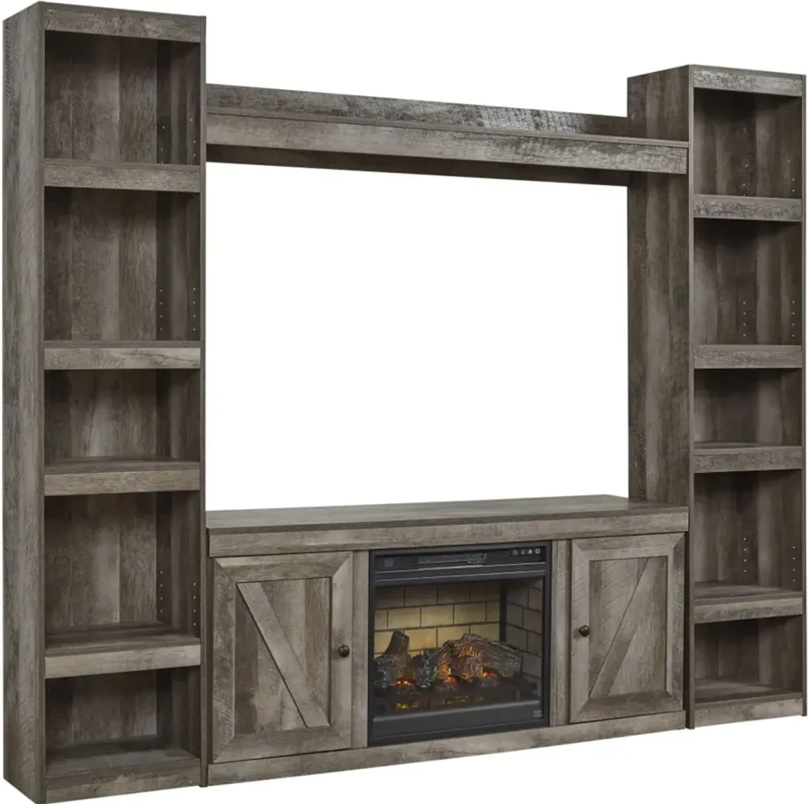 Signature Design by Ashley® Wynnlow 4-Piece Gray Entertainment Center Electric Fireplace