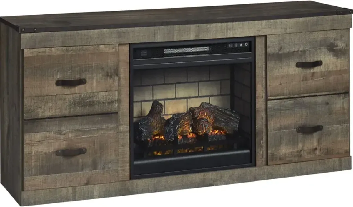 Signature Design by Ashley® Trinell Brown Stand with Electric Fireplace