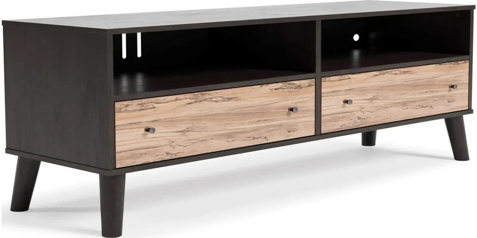 Signature Design by Ashley® Piperton Two-Tone Dark Charcoal Medium TV Stand