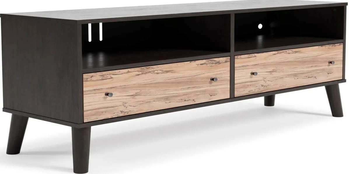 Signature Design by Ashley® Piperton Two-Tone Dark Charcoal Medium TV Stand