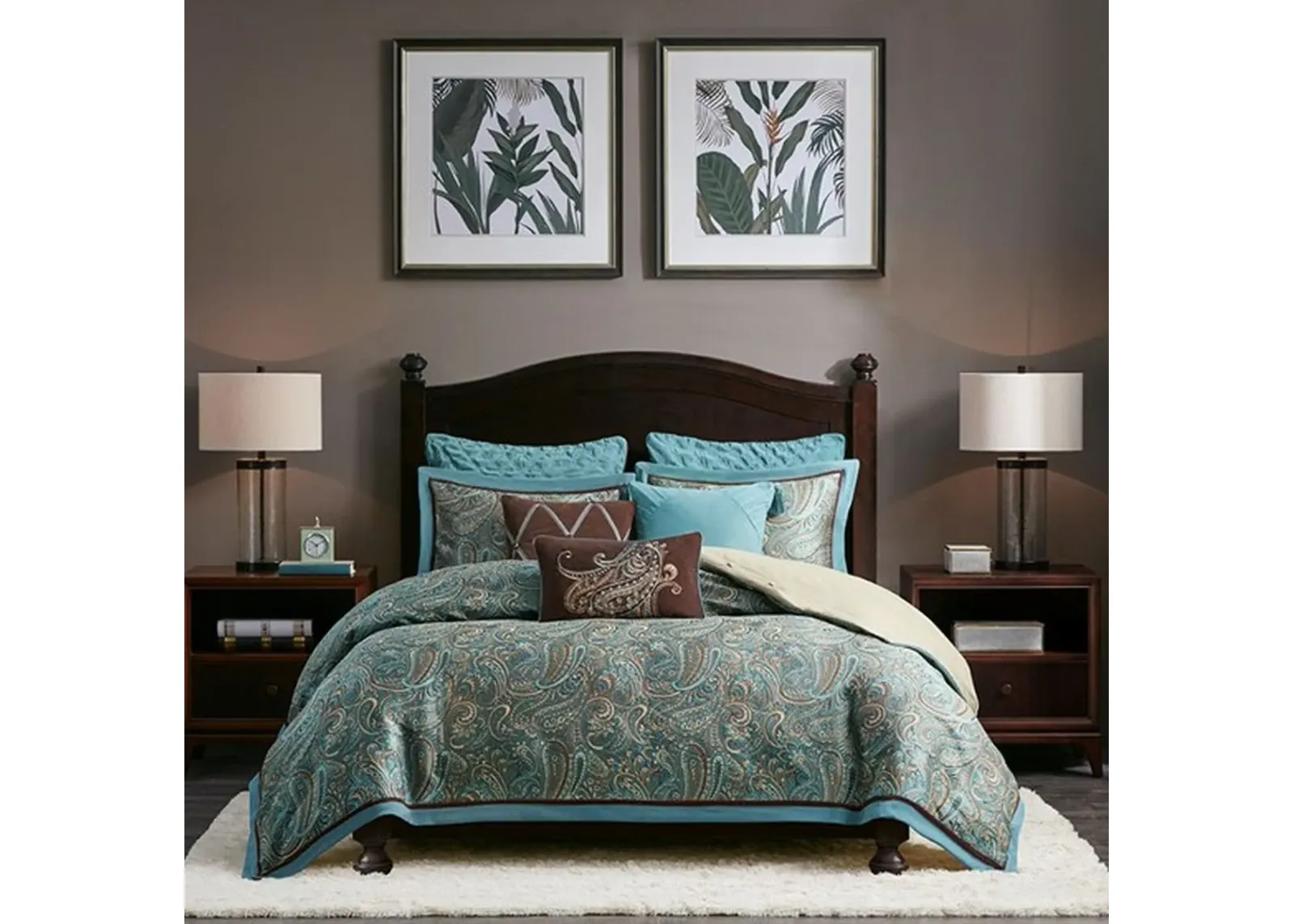 Olliix by Hampton Hill Lauren Blue King Comforter Set