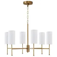 Olliix by Hampton Hill Maria Plated Gold Gold 6-Light Chandelier with Multi Shade Options