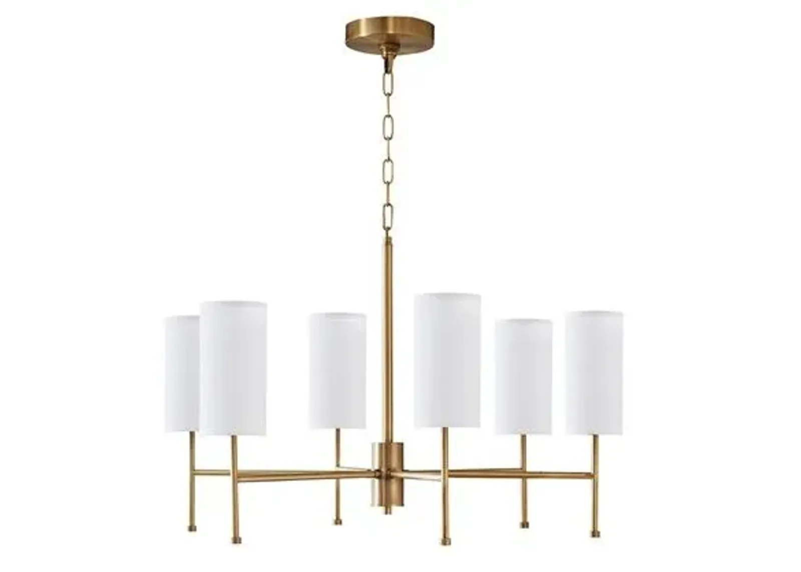 Olliix by Hampton Hill Maria Plated Gold Gold 6-Light Chandelier with Multi Shade Options