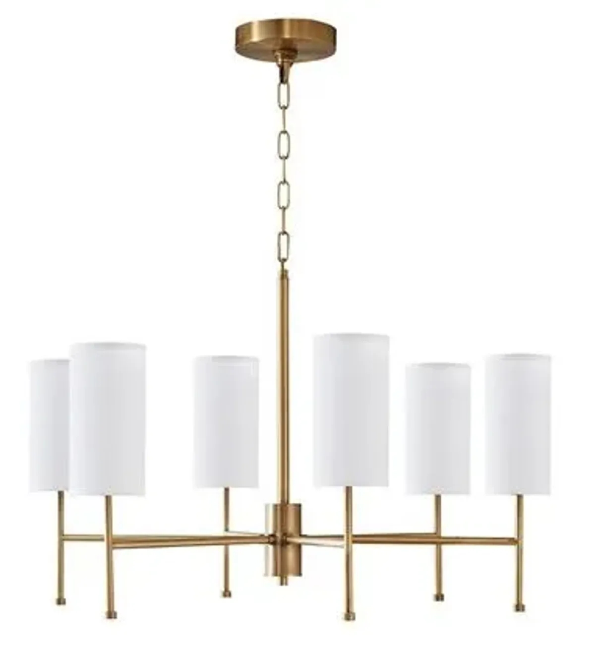 Olliix by Hampton Hill Maria Plated Gold Gold 6-Light Chandelier with Multi Shade Options