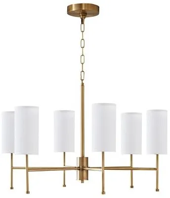 Olliix by Hampton Hill Maria Plated Gold Gold 6-Light Chandelier with Multi Shade Options