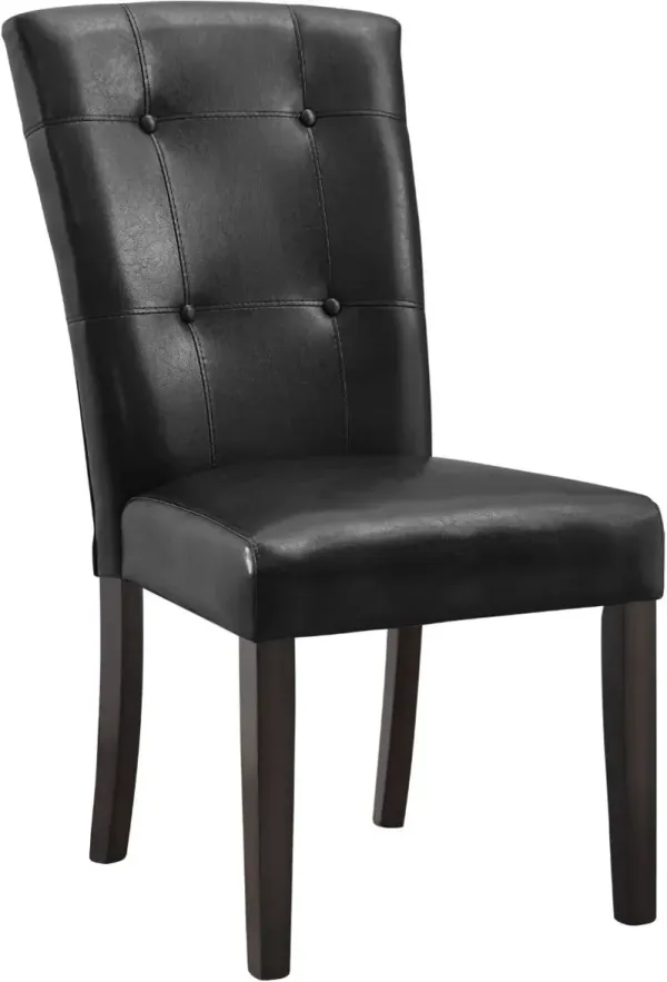 Steve Silver Co. Francis Black Upholstered Side Chair with Memory Foam Seat