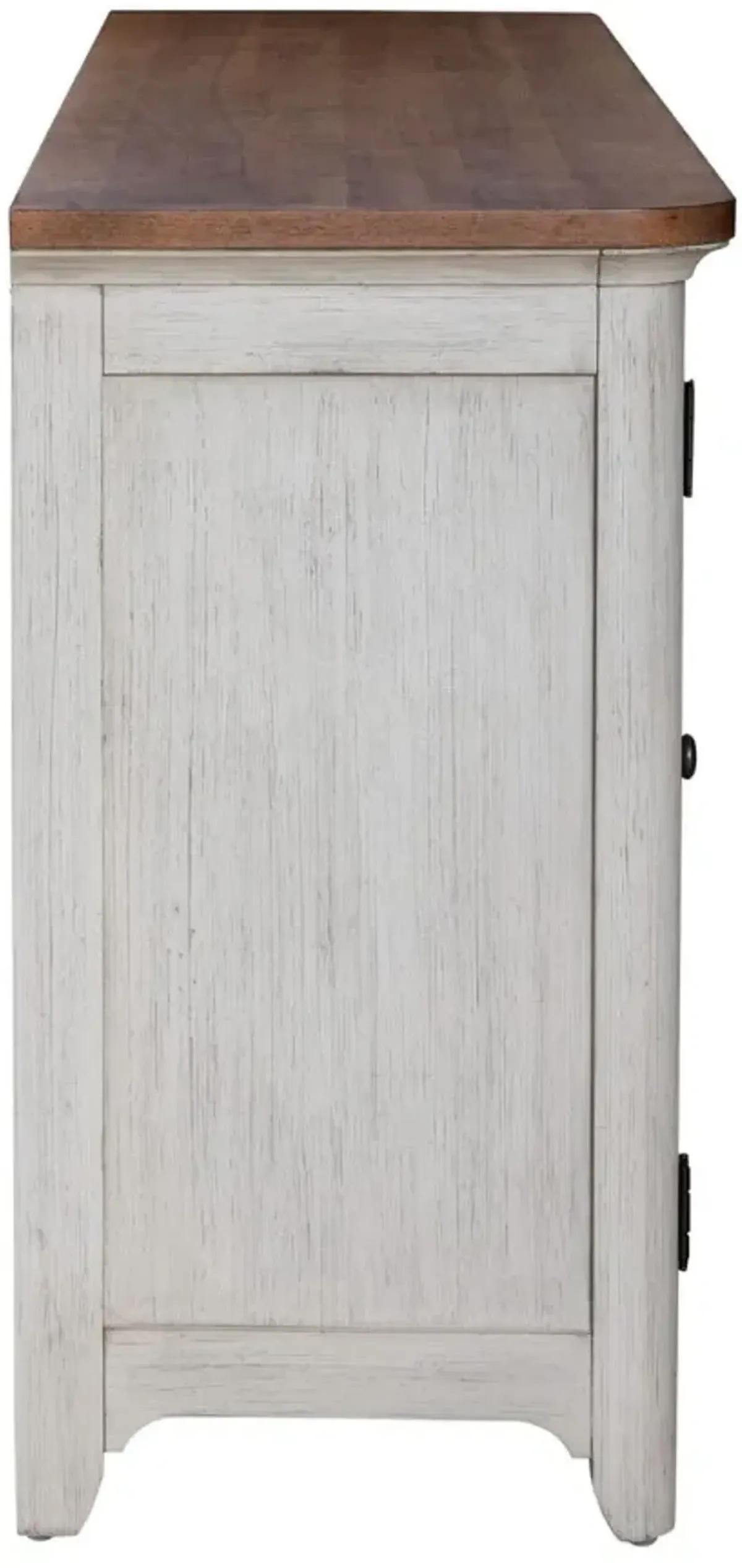 Liberty Furniture Antique White 80" Fireplace TV Console