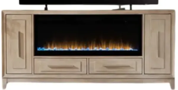 Liberty Furniture Brown 80" Fireplace TV Console