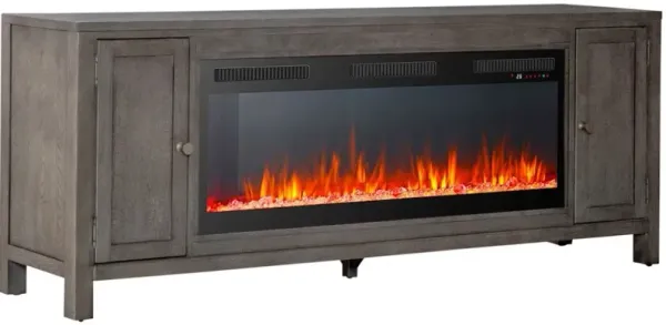 Liberty Furniture Dusty Charcoal 78" TV Console with Fireplace