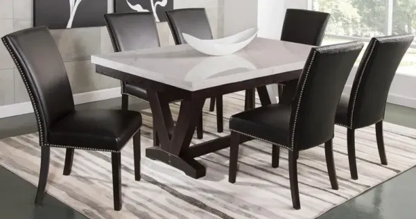 Steve Silver Co. Finley 5-Piece Black/Dark Cherry/White Dining Set