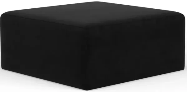 iAmerica Fluffy Black Ottoman