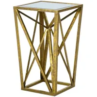 Olliix by Madison Park Gold Zee Angular Mirror Accent Table