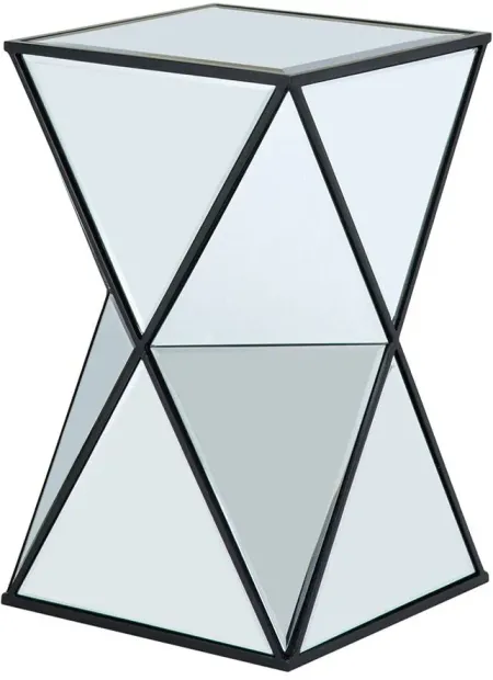 Olliix by Madison Park Silver Hendrix Angular Mirror Accent Table