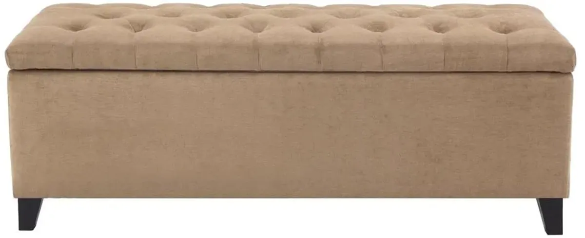 Olliix by Madison Park Sand Shandra Tufted Top Storage Bench