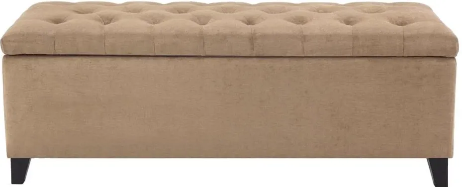 Olliix by Madison Park Sand Shandra Tufted Top Storage Bench