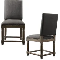 Olliix by Madison Park Grey Cirque Dining Chair (Set of 2)