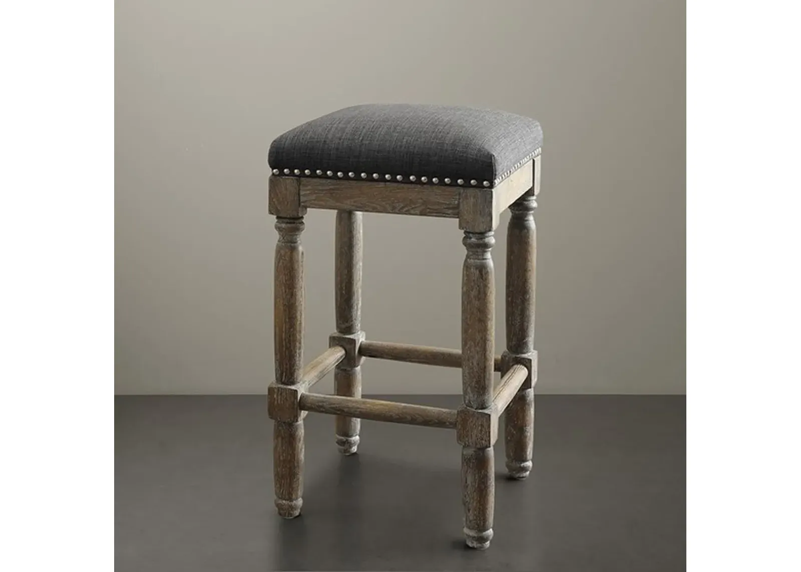 Olliix by Madison Park Grey Cirque Counter Height Stool Set of 2