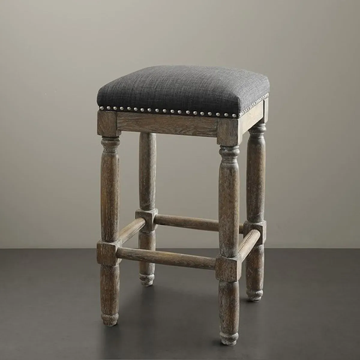 Olliix by Madison Park Grey Cirque Counter Height Stool Set of 2