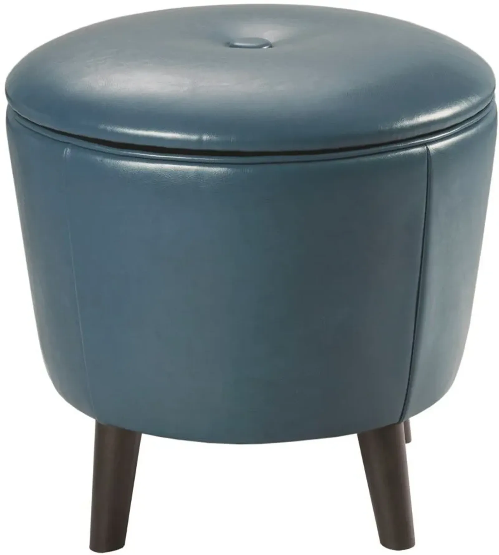 Olliix by Madison Park Blue Crosby Storage Ottoman