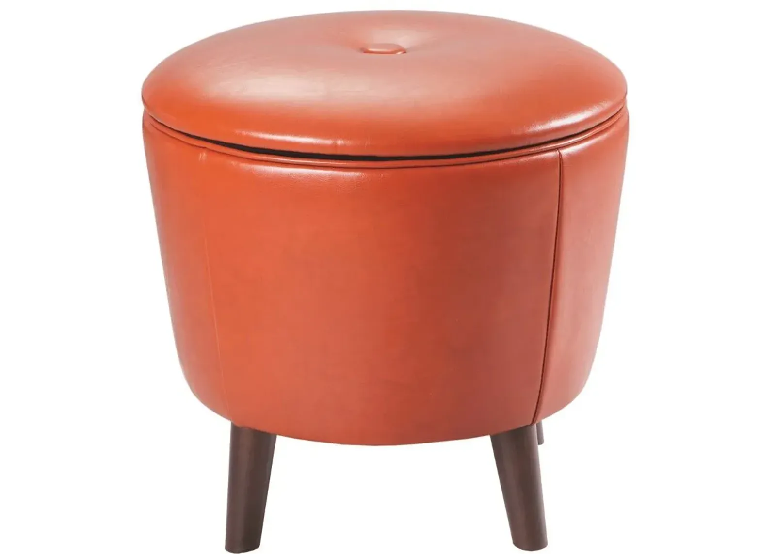 Olliix by Madison Park Orange Crosby Storage Ottoman