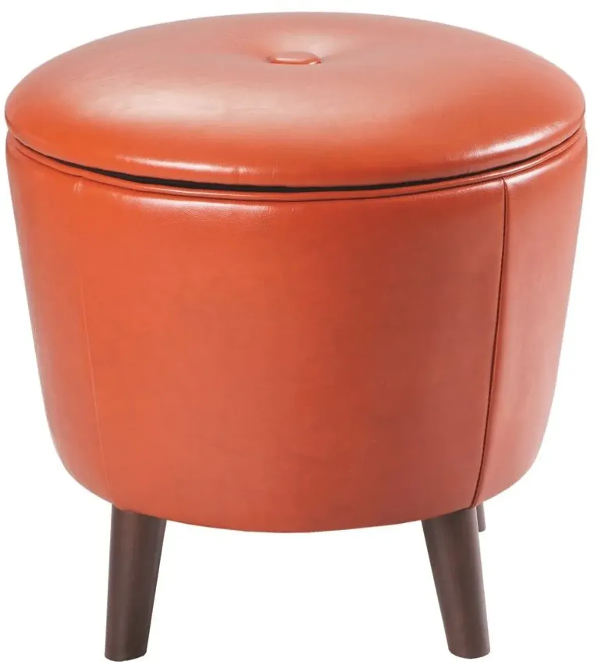 Olliix by Madison Park Orange Crosby Storage Ottoman