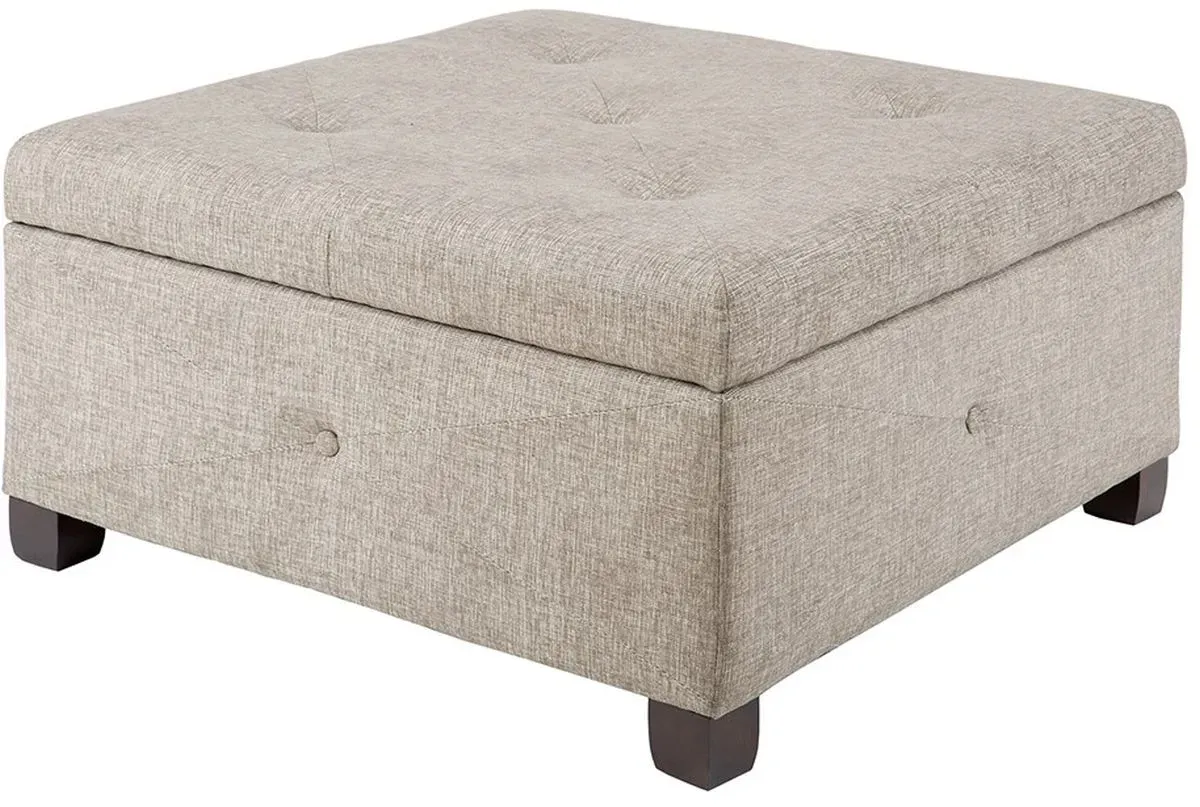 Olliix by Madison Park Sand Aspen Ottoman