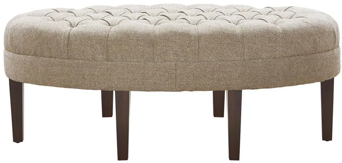 Olliix by Madison Park Linen Martin Surfboard Tufted Ottoman