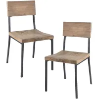 Olliix by INK+IVY Grey Set of 2 Tacoma Dining Chairs