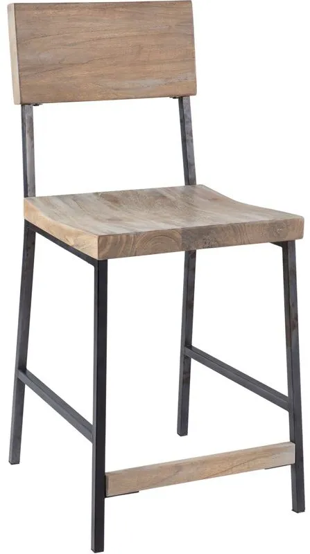 Olliix by INK+IVY Grey Tacoma 24" Counter Height Stool