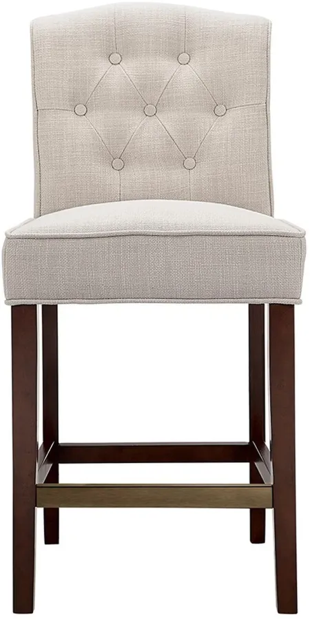Olliix by Madison Park Tan Marian Tufted Counter Height Stool